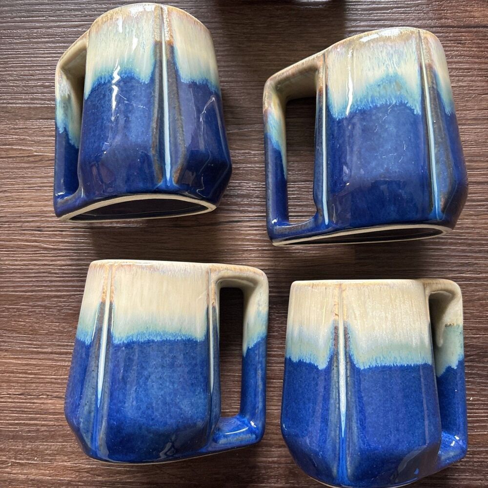 Vintage Bornholmsk Soholm Stentoj Sonja Denmark Ceramic MCM Drip Glaze Retro Mug